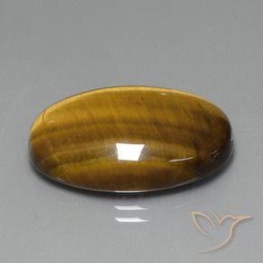 20.41 ct Brown Tiger's Eye Stone, Natural Tiger's Eye in Oval Cabochon Shape for Sale