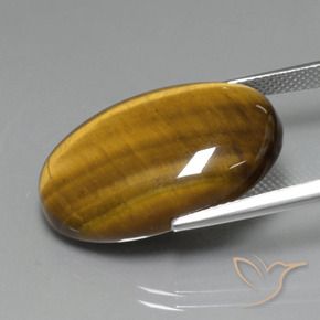 Tiger's Eye Gemstone in 24.7 x 16.7 mm Size for Sale, Tiger's Eye Stone in Golden Brown Color