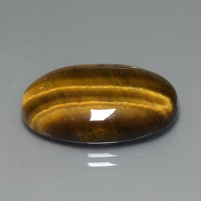 20.01 ct Brown Tiger's Eye Stone, Natural Tiger's Eye in Oval Cabochon Shape for Sale