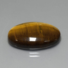 19.40 ct Brown Tiger's Eye Stone, Natural Tiger's Eye in Oval Cabochon Shape for Sale
