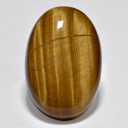 Warm Brown Tiger's Eye Gem - 20.7ct Oval Cabochon (ID: 389883)