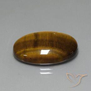 19.63 ct Brown Tiger's Eye Stone, Natural Tiger's Eye in Oval Cabochon Shape for Sale
