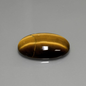 18.94 ct Brown Tiger's Eye Stone, Natural Tiger's Eye in Oval Cabochon Shape for Sale