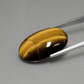 Tiger's Eye Gemstone in 24.7 x 16.6 mm Size for Sale, Tiger's Eye Stone in Warm Brown Color