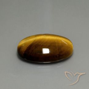 20.09 ct Brown Tiger's Eye Stone, Natural Tiger's Eye in Oval Cabochon Shape for Sale