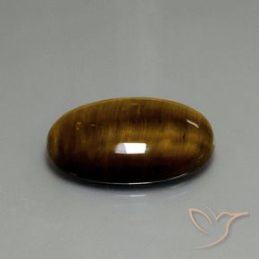 20.74 ct Brown Tiger's Eye Stone, Natural Tiger's Eye in Oval Cabochon Shape for Sale