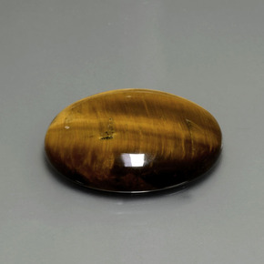 22.43 ct Brown Tiger's Eye Stone, Natural Tiger's Eye in Oval Cabochon Shape for Sale
