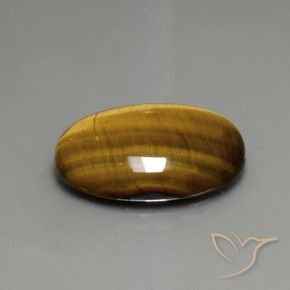 19.66 ct Brown Tiger's Eye Stone, Natural Tiger's Eye in Oval Cabochon Shape for Sale