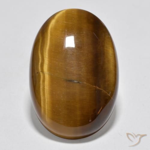 20.45ct Natural Medium Brown Tiger's Eye, Oval, Opaque