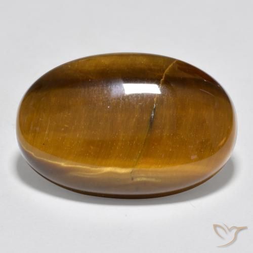20.45 ct Brown Tiger's Eye Stone, Natural Tiger's Eye in Oval Cabochon Shape for Sale
