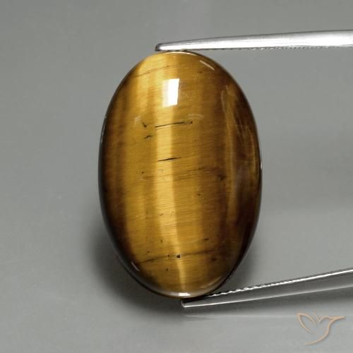 20.36ct Natural Golden Brown Tiger's Eye, Oval, Opaque