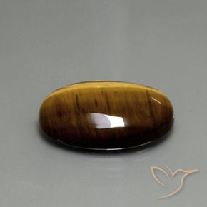 20.36 ct Brown Tiger's Eye Stone, Natural Tiger's Eye in Oval Cabochon Shape for Sale