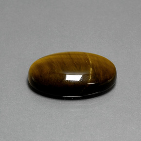19.87 ct Brown Tiger's Eye Stone, Natural Tiger's Eye in Oval Cabochon Shape for Sale