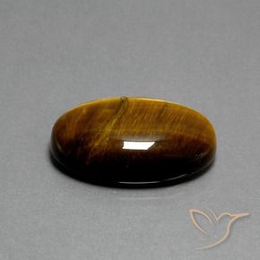 21.02 ct Brown Tiger's Eye Stone, Natural Tiger's Eye in Oval Cabochon Shape for Sale