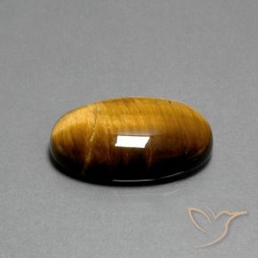 20.82 ct Brown Tiger's Eye Stone, Natural Tiger's Eye in Oval Cabochon Shape for Sale