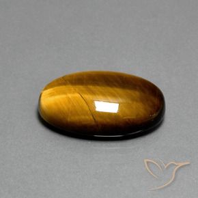 20.73 ct Brown Tiger's Eye Stone, Natural Tiger's Eye in Oval Cabochon Shape for Sale