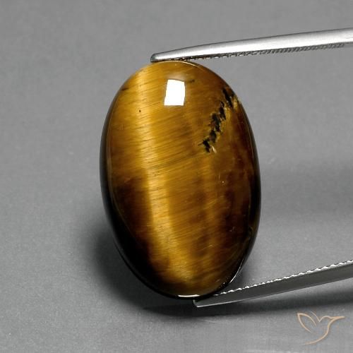 20.77ct Natural Warm Brown Tiger's Eye, Oval, Opaque