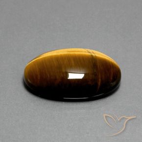 19.68 ct Brown Tiger's Eye Stone, Natural Tiger's Eye in Oval Cabochon Shape for Sale