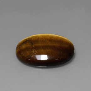 22.74 ct Brown Tiger's Eye Stone, Natural Tiger's Eye in Oval Cabochon Shape for Sale