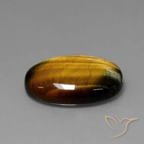 20.61 ct Brown Tiger's Eye Stone, Natural Tiger's Eye in Oval Cabochon Shape for Sale