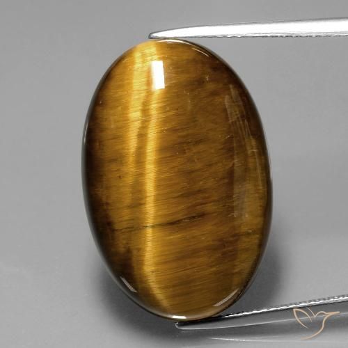 20.28ct Natural Warm Brown Tiger's Eye, Oval, Opaque