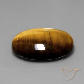 20.28 ct Brown Tiger's Eye Stone, Natural Tiger's Eye in Oval Cabochon Shape for Sale