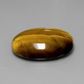 20.54 ct Brown Tiger's Eye Stone, Natural Tiger's Eye in Oval Cabochon Shape for Sale