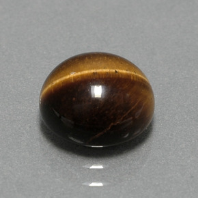 2.79 ct Brown Tiger's Eye Stone, Natural Tiger's Eye in Round Cabochon Shape for Sale