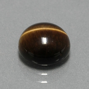 2.78 ct Brown Tiger's Eye Stone, Natural Tiger's Eye in Round Cabochon Shape for Sale