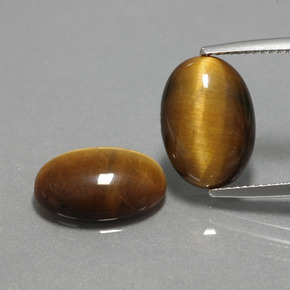 9.03 ct Brown Tiger's Eye Gemstone, Tiger's Eye Gem in Oval Cabochon Shape for Sale.