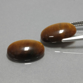 Tiger's Eye Gemstone in 14 x 10 mm (calibrated) Size for Sale, Tiger's Eye Stone in Gold Brown Color