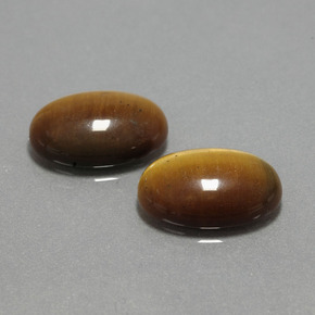 9.02 ct Brown Tiger's Eye Stone, Natural Tiger's Eye in Oval Cabochon Shape for Sale