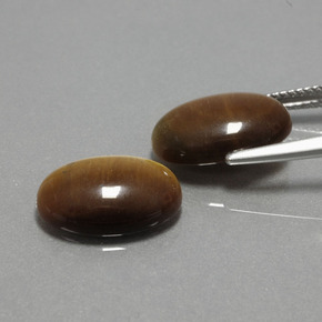 Tiger's Eye Gemstone in 14 x 10 mm (calibrated) Size for Sale, Tiger's Eye Stone in Gold Brown Color