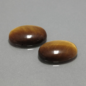 8.43 ct Brown Tiger's Eye Stone, Natural Tiger's Eye in Oval Cabochon Shape for Sale