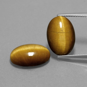 9.10 ct Brown Tiger's Eye Gemstone, Tiger's Eye Gem in Oval Cabochon Shape for Sale.