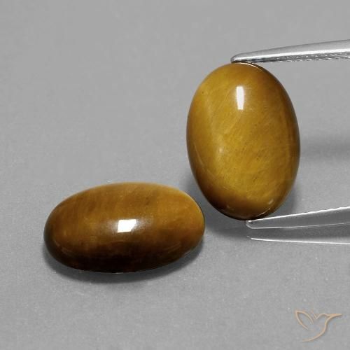 9.06ctw Natural Golden Brown Tiger's Eye, Oval, Opaque
