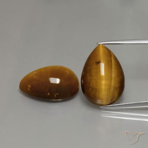 22.63 ct Pear Tiger's Eye, 18 x 12.9 mm From Thailand, Photo A