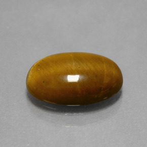 4.37 ct Brown Tiger's Eye Stone, Natural Tiger's Eye in Oval Cabochon Shape for Sale