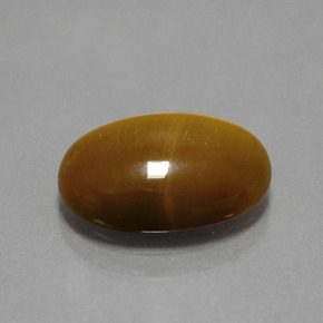 4.49 ct Brown Tiger's Eye Stone, Natural Tiger's Eye in Oval Cabochon Shape for Sale