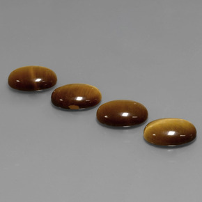 17.81 ct Brown Tiger's Eye Gemstone, Tiger's Eye Gem in Oval Cabochon Shape for Sale.