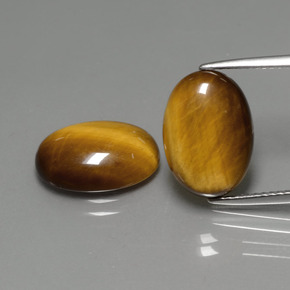 8.86 ct Brown Tiger's Eye Gemstone, Tiger's Eye Gem in Oval Cabochon Shape for Sale.