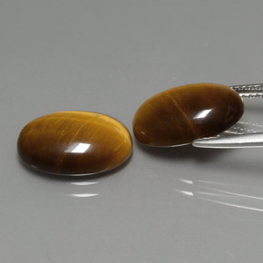 Tiger's Eye Gemstone in 14 x 10 mm (calibrated) Size for Sale, Tiger's Eye Stone in Gold Brown Color