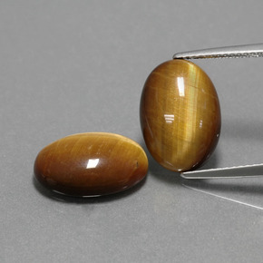 8.93 ct Brown Tiger's Eye Gemstone, Tiger's Eye Gem in Oval Cabochon Shape for Sale.