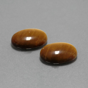 8.93 ct Brown Tiger's Eye Stone, Natural Tiger's Eye in Oval Cabochon Shape for Sale