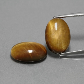8.84 ct Brown Tiger's Eye Gemstone, Tiger's Eye Gem in Oval Cabochon Shape for Sale.