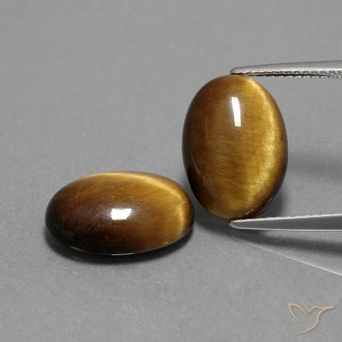 9 ct Oval Tiger's Eye, 14 x 10 mm From Thailand, Photo A