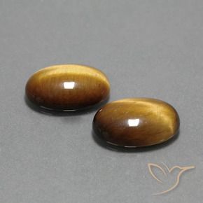 9.00 ctw Brown Tiger's Eye Stones, Natural Tiger's Eye in Oval Cabochon Shape for Sale
