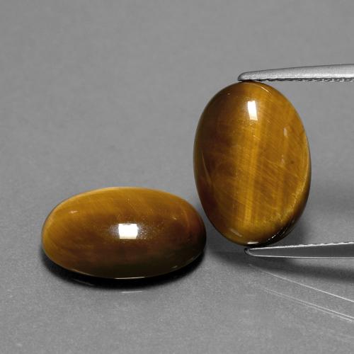 Golden Brown Tiger's Eye Gem - 4.5ct Oval Cabochon (ID: 391005)