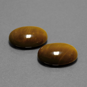 8.82 ct Brown Tiger's Eye Stone, Natural Tiger's Eye in Oval Cabochon Shape for Sale