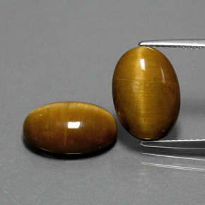 9.10 ct Brown Tiger's Eye Gemstone, Tiger's Eye Gem in Oval Cabochon Shape for Sale.